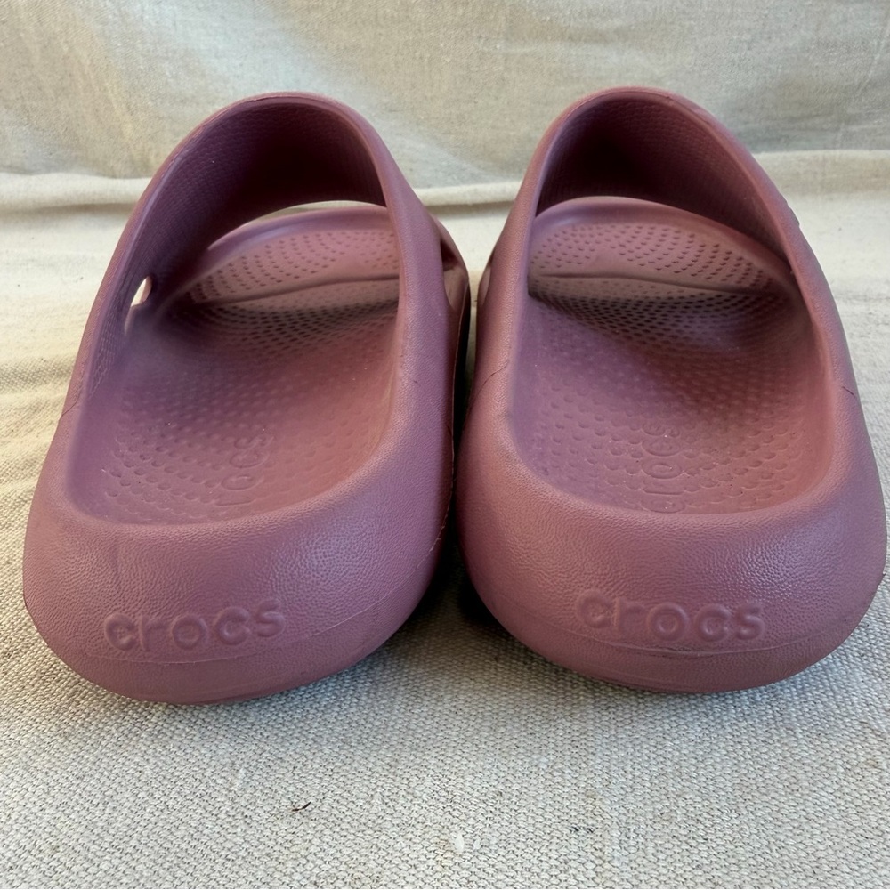 Crocs Mellow Recovery Slides Mauve Mist Pink Women's 7 Men's 5 Comfort Sandals - Picture 6 of 11